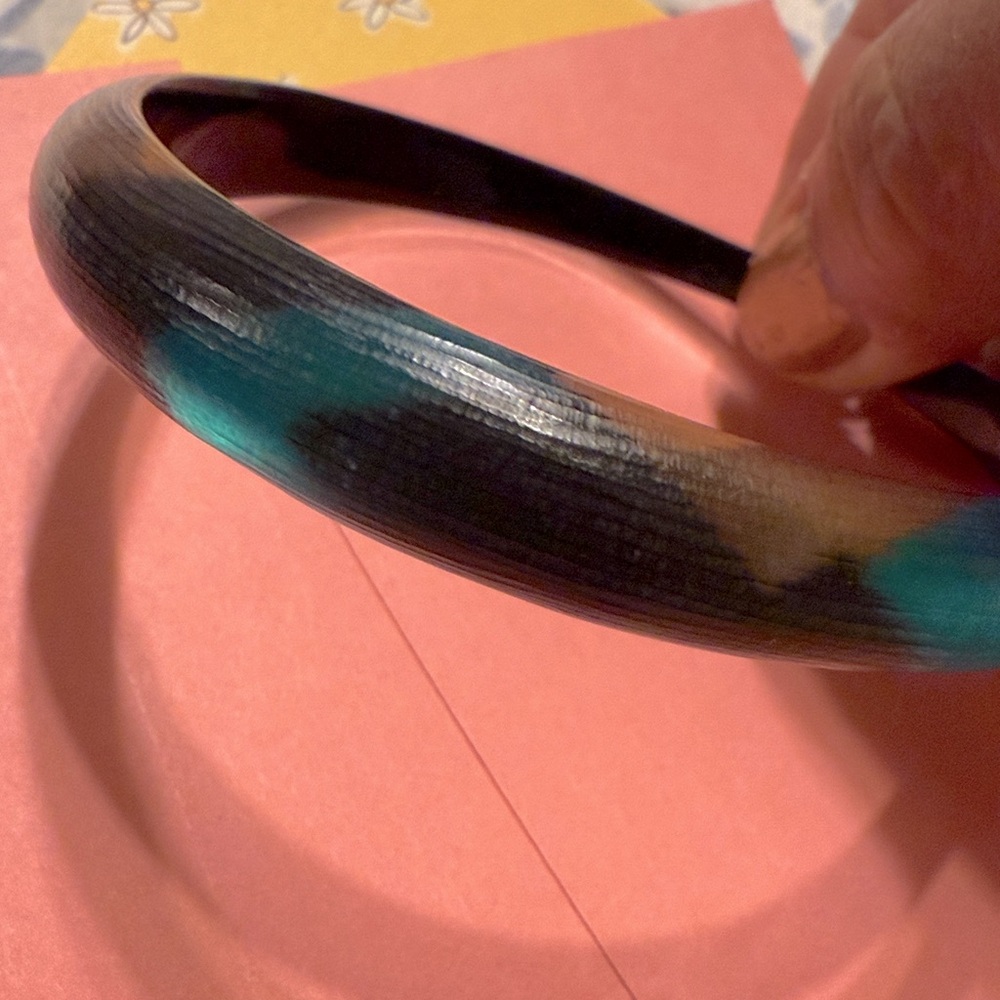 Alexis bitter aqua blue lucite bangle bracelet